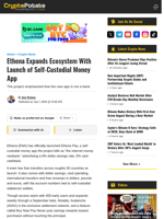 Ethena Expands Ecosystem With Launch of Self-Custodial Money App