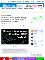 Numerai Plans $1M Strategic Buyback of Its NMR Token From Open Market ⋆ ZyCrypto