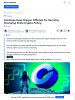 Coinbase Sue Oregon Over Secretly Changing Crypto Regulation