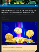 Bitcoin Overtakes Gold in U.S. Ownership for the First Time