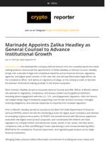 Marinade Appoints Zalika Headley as General Counsel to Advance Institutional Growth