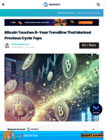 Bitcoin Touches 8-Year Trendline That Marked Previous Cycle Tops