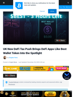 UK New DeFi Tax Push Fuels Demand For DeFi Apps Like Best Wallet Token