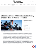Ukrainian drones hit Russian substations, shadow fleet in Crimea operation