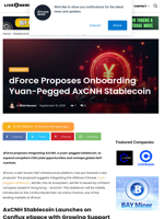 dForce Proposes Onboarding Yuan-Pegged AxCNH Stablecoin | Live Bitcoin News