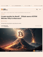 Crypto market in shock! - Whale moves $170M Bitcoin: Why & what next? - AMBCrypto