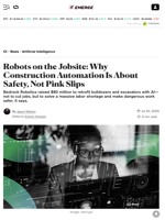 Robots on the Jobsite: Why Construction Automation Is About Safety, Not Pink Slips - Decrypt