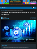 Chainlink Price Prediction: Why $20 is Next Key Target