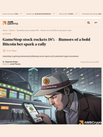GameStop stock rockets 18% – Rumors of a bold Bitcoin bet spark a rally - AMBCrypto
