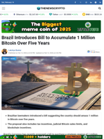 Brazil Introduces Bill to Accumulate 1 Million Bitcoin Over Five Years - TheNewsCrypto