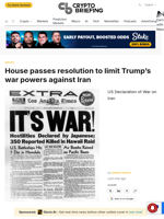 House passes resolution to limit Trump's war powers against Iran