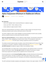 Aptos Surpasses Ethereum in Stablecoin Inflows