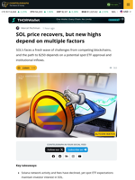 SOL Rally To $250 Depends on ETF, Competitors’ Growth