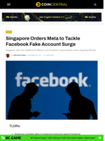 Singapore Orders Meta to Tackle Facebook Fake Account Surge - CoinCentral