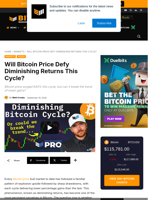 Will Bitcoin Price Defy Diminishing Returns This Cycle?