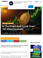 Is The Zcash Bull Cycle Over? ZEC Price Forecast | Live Bitcoin News