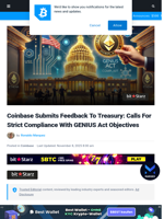 Coinbase Submits Feedback To Treasury: Calls For Strict Compliance With GENIUS Act Objectives | Bitcoinist.com