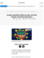 Analyst Identifies Shiba Inu Buy and Sell Targets Amid Key Resistance