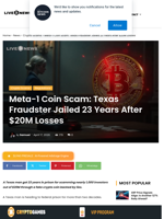 Texas Man Jailed 23 Years for $20M Crypto Coin Scam