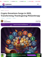 Crypto Donations Surge, Reshaping Thanksgiving Giving