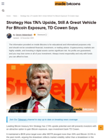 Strategy Has 174% Upside, Is A Good Way To Get BTC Exposure