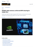 NVIDIA adds memory-enforced GPU sharing to CUDA 13.4 - Blockchain.News
