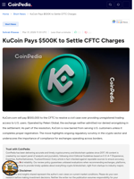 KuCoin Pays $500K to Settle CFTC Charges