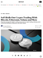 SoFi Rolls Out Crypto Trading With Bitcoin, Ethereum, Solana and More - Decrypt