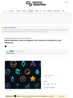 Akash Network votes to migrate from Cosmos to Solana for cost efficiency