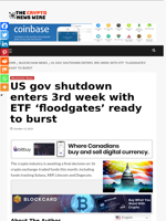 US gov shutdown enters 3rd week with ETF ‘floodgates’ ready to burst - The Crypto News Wire