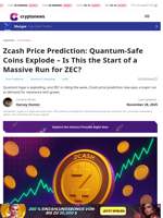 Zcash Price Prediction: Quantum-Safe Coins Explode – Is This the Start of a Massive Run for ZEC?