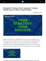 Rubypoint Trading Center Upgrades Trading Infrastructure to Boost Crypto Speed - Visionary Financial