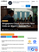 Singapore Court Approves New Vote on WazirX Rescue Plan | Live Bitcoin News