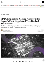 JPYC Expects to Secure Approval for Japan's First Regulated Yen-Backed Stablecoin - Decrypt