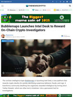 Bubblemaps Launches Intel Desk to Reward On-Chain Crypto Investigators - TheNewsCrypto
