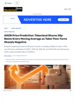 AMZN Price Prediction: Tokenized Shares Slip Below Every Moving Average as Taker Flow Turns Sharply Negative - Blockchain.News