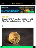 Bitcoin (BTC) Price: Can $80,000 Hold After Warsh Calms Rate-Hike Fears? - CoinCentral