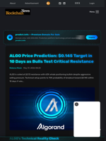 ALGO Price Prediction: $0.145 Target in 10 Days as Bulls Test Critical Resistance - Blockchain.News