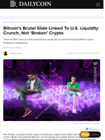 Bitcoin’s Brutal Slide Linked To U.S. Liquidity Crunch, Not ‘Broken’ Crypto - DailyCoin