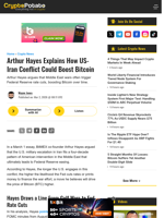 Arthur Hayes Explains How US-Iran Conflict Could Boost Bitcoin