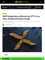 XRP Outperforms Bitcoin by 277% in a Year, Analyst Predicts Surge - CoinCentral