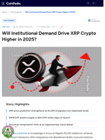 Will Institutional Demand Drive XRP Crypto Higher in 2025?