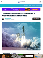 Cardano Price Explodes 30% In Past Week — Analyst Calls $5 Next Market Top