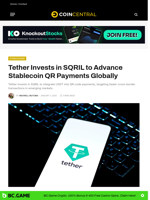 Tether Invests in SQRIL to Advance Stablecoin QR Payments Globally - CoinCentral