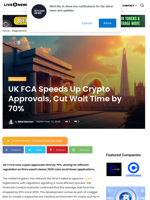 UK FCA Speeds Up Crypto Approvals, Cut Wait Time by 70% | Live Bitcoin News