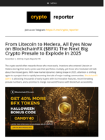 From Litecoin to Hedera, All Eyes Now on BlockchainFX ($BFX) The Next Big Crypto Presale to Explode in 2025