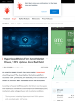 Hyperliquid Holds Firm Amid Market Chaos, 100% Uptime...