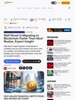 Wall Street Is Migrating to Blockchain Faster Than Most Realize, Expert Insight – Featured Bitcoin News