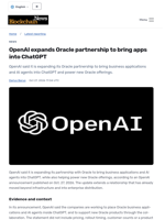 OpenAI expands Oracle partnership to bring apps into ChatGPT - Blockchain.News