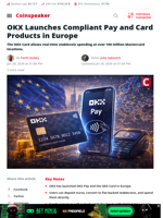 OKX Launches Compliant Pay and Card Products in Europe - Coinspeaker